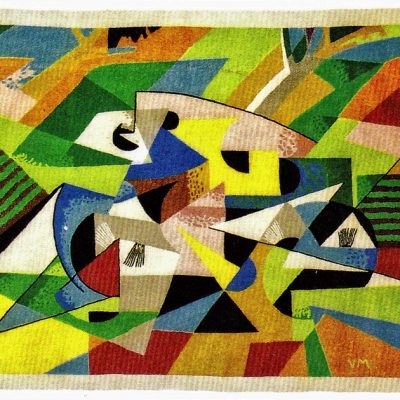 Gino Severini(1883-1966)-Ciclista in campagna-1956-arazzo